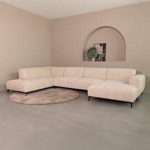 LABEL51 Bank Merido - Naturel - Velours - Links Voorstaand