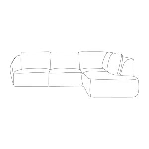 LABEL51 Hoekbank Matteo - Naturel - Royal Boucle