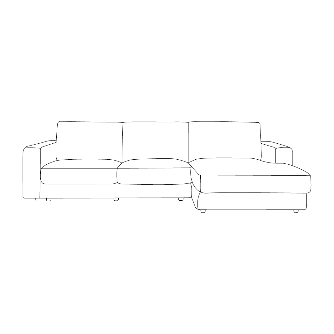 LABEL51 Hoekbank Valero - Crown Natural 02 - Geweven - Loungebank Rechts