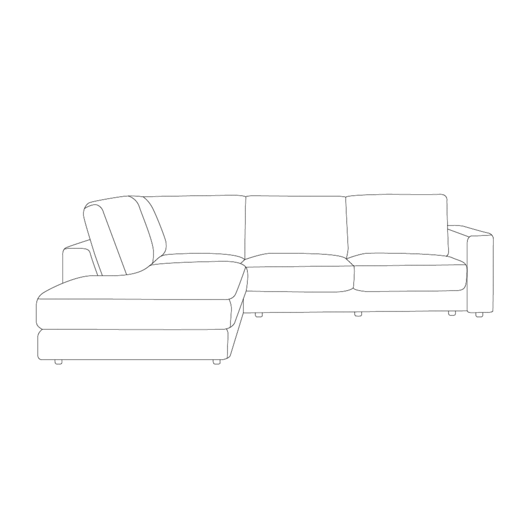 LABEL51 Hoekbank Valero - Cloud Pine 39 - Velvet - Hoekbank Links