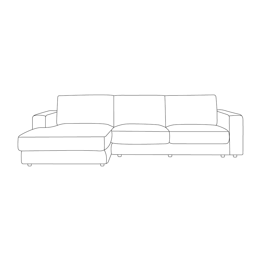 LABEL51 Hoekbank Valero - Toro Natural 30 - Geweven - Loungebank Links