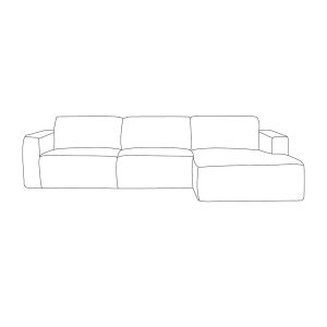 LABEL51 Hoekbank Kay - Crown Brown 05 - Geweven - Loungebank Rechts