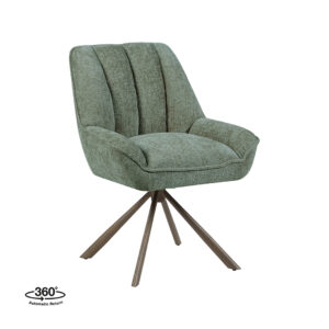 LABEL51 Eetkamerstoel Reims - Hunter - Chenille - Brons Metalen Frame