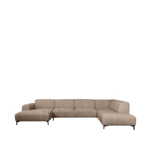 LABEL51 Bank Merido - Taupe - Velours - Rechts Voorstaand