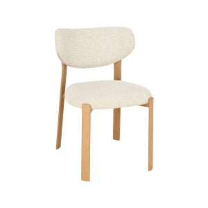 LABEL51 Eetkamerstoel Mika - Naturel - Prestige - Naturel Houtlook Metaal