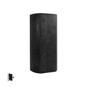 LABEL51 Bergkast Saya - Zwart - Mangohout - 140 cm - Rechts