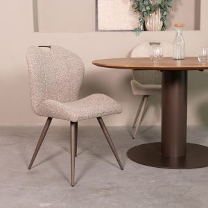LABEL51 Eetkamerstoel Silly - Mushroom - Royal Boucle - Brons Metalen Frame