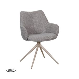 LABEL51 Eetkamerstoel Sawa - Mushroom - Royal Boucle