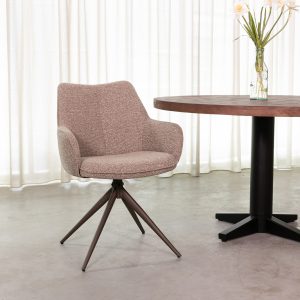 LABEL51 Eetkamerstoel Sawa - Mushroom - Royal Boucle