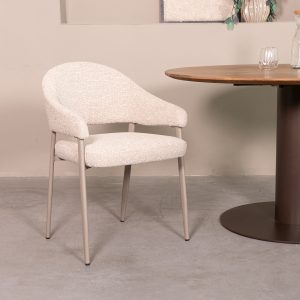 LABEL51 Eetkamerstoel Sora - Naturel - Royal Boucle
