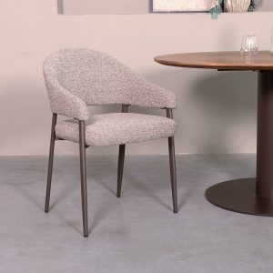 LABEL51 Eetkamerstoel Sora - Mushroom - Royal Boucle