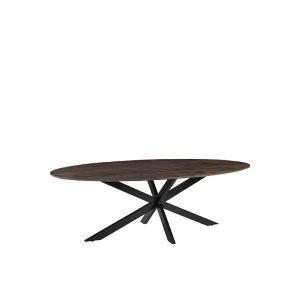 LABEL51 Eetkamertafel James - Espresso - Mangohout - 190 cm - Ovaal