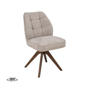 LABEL51 Eetkamerstoel Yuto - Naturel - Prestige - Walnoot Houten Frame