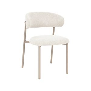 LABEL51 Eetkamerstoel Kaito - Naturel - Prestige - Beige Metalen Frame