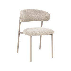 LABEL51 Eetkamerstoel Kaito - Beige - Prestige - Beige Metalen Frame