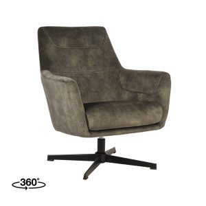 LABEL51 Fauteuil Toby - Hunter - Velvet - One Size