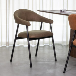 LABEL51 Eetkamerstoel Amaze - Moss - Kunstleder - Zwart Metalen Frame