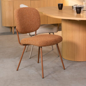 LABEL51 Eetkamerstoel Singapore - Coral - Boucle - Coral Metalen Frame