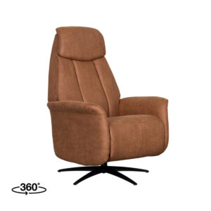 LABEL51 Fauteuil Oslo - Cognac - Kunstleder - 1-Motorig